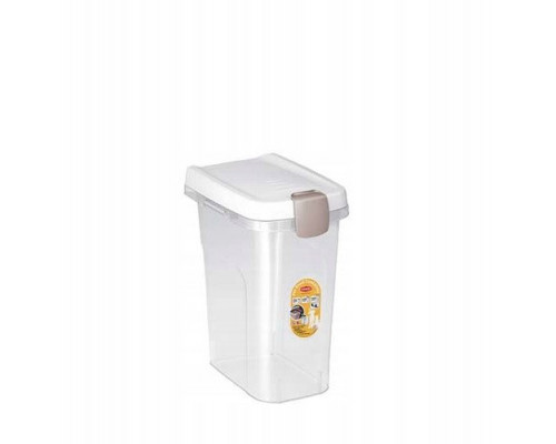 Container for storing pet food 6kg 15L 33x22x41cm transparent/white 8003507984004