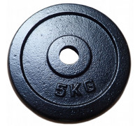 Plate Cast Iron do Gryfów Ćwiczeń KUBISPORT 5 kg 25 mm