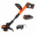 Black & Decker Akumuliatorinė žoliapjovė su 25 cm ašmenimis, 18V, Juodas & Decker [BCSTR918D1-QW] 2,0Ah
