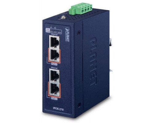 PLANET IPOE-270 switch obsługa PoE Blue