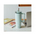 Quokka Stream - Thermal mug of steel stainlessj 950 ml with a straw (Turquoise)