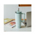 Quokka Stream - Thermal mug of steel stainlessj 950 ml with a straw (Turquoise)