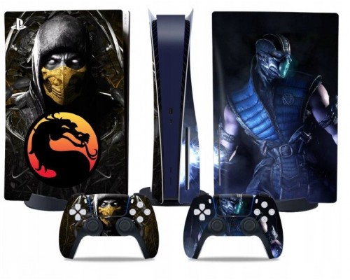 Naklejki Skórki na PlayStation 5 orawith  Pady Motyw Mortal Kombat