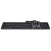 Large Font USB Keyboard 110 keys wired USB keyboard with 2x USB and aluminum upper cover - Swiss - space gray