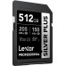 SD  Lexar Professional Silver Plus SDXC 512 GB Class 10 UHS-I/U3 V30 (LSDSIPL512G-BNNNG)