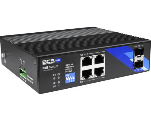 BCS-B-ISP04G-2SFP BCS switch PoE 4 port szy DIN