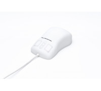 GETT InduMouse Pro Silikon Maus Scroll Laser Track-On-Glass-Funktion IP68 wasserdicht desinfizierbar laseroptisch USB Farbe: weiss