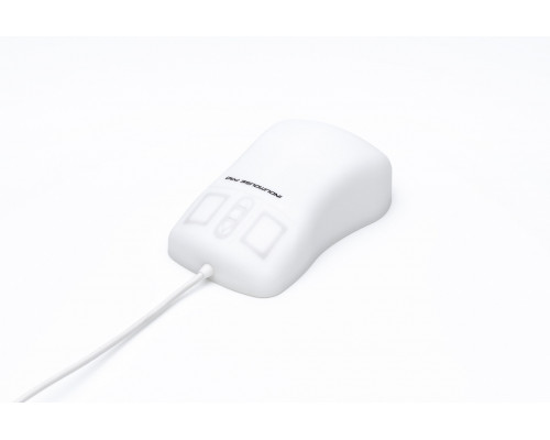 GETT InduMouse Pro Silikon Maus Scroll Laser Track-On-Glass-Funktion IP68 wasserdicht desinfizierbar laseroptisch USB Farbe: weiss