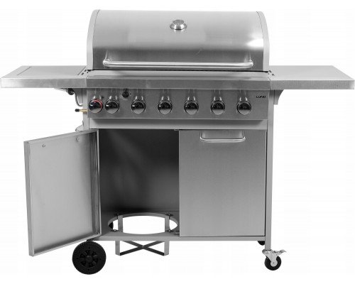 LUND GAS GRILL 6+1 CAST IRON GRID, 18.2KW