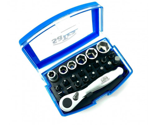 SATRA BITS AND RATCHET SOCKETS 1/4" - 24 pcs.