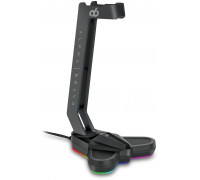 Veho Alpha Bravo GA-1 USB Universal Gaming Headset Stand with LED, Headset stand, 275 g, Black