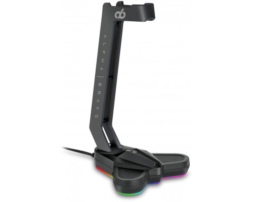 Veho Alpha Bravo GA-1 USB Universal Gaming Headset Stand with LED, Headset stand, 275 g, Black