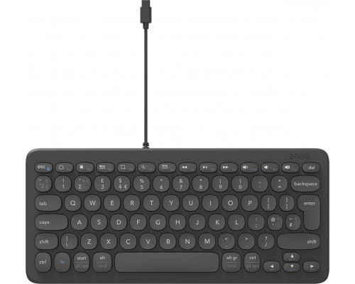 Zagg Connect Keyboard 12C, Wired, USB, QWERTY, Black (103211037)