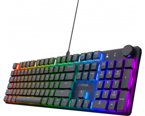 Trust Trust GXT 866 Torix, Wired, USB, Mechanical, QWERTY, LED, Black