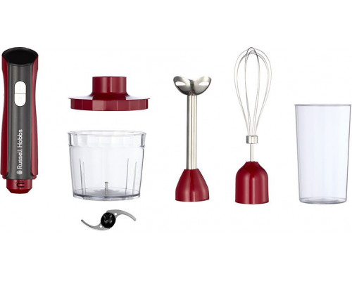 Russell Hobbs 27140-56, Portable blender, 1 L, 500 W, Black, Red, Transparent