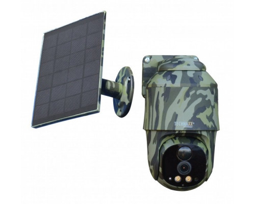 Technaxx 4G PT Dome TX-290 with solar panel, IP security camera, Outdoor, Wired, Wall, Black, Green, Dome