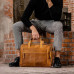 The Chesterfield Brand Ryan 17" Laptop Bag, Cognac