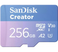 SD  SanDisk Creator MicroSDXC 256 GB Class 10 UHS-I/U3 A2 V30 (SDSQXAV-256G-GN6MS)