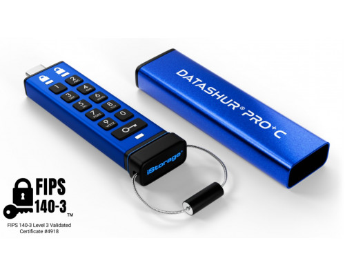 iStorage datAshur PRO+C pamięć USB 512 GB USB Type-C 3.2 Gen 1 (3.1 Gen 1)