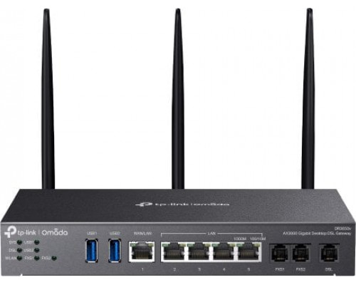 TP-Link DR3650V OMADA ADSL/VDSL gateway (AX3000,3xRJ11(2xFXS,1xDSL),2,4GHz/5GHz,1xGbELAN/WAN,4xGbE,2xUSB3.0)