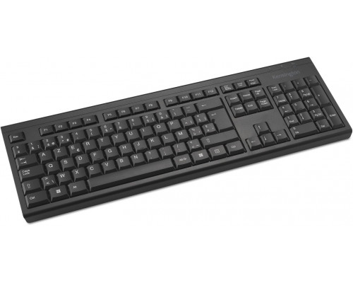 Kensington KB150 EQ - klawiatura - full size - bezprzewodowy - 2.4 GHz - AZERTY - Belgia - retail - karton certyfikowany FSC