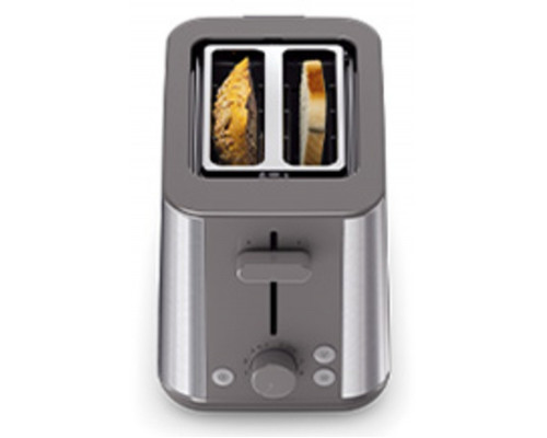 Toaster PurShine HT 1510 GY(edelstahl/grau, 900 Watt, für 2 Scheiben Toast)