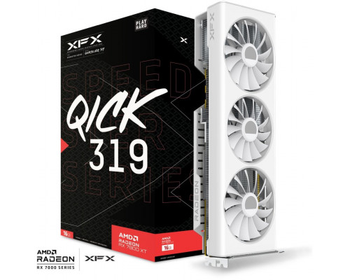 RX 7800 XT 16GB XFX QICK319 Core GAMING GDDR6 3 Fan white