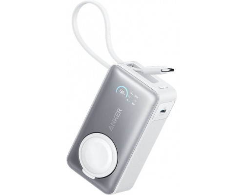 Anker MagGo Powerbank, Weiß, USB-C, Apple Watch, 10.000 mAh, A1657H21