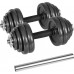 Dumbbells cast iron adjustable w walizce z gryfem, zestaw 30kg  REBEL ACTIVE