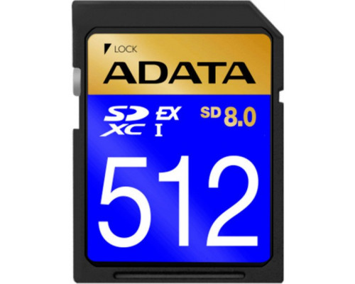 SD  ADATA Premier Extreme SD8.0 SDXC 512 GB Class 10 UHS-I/U3 V30 (SD512GEX3L2-C)
