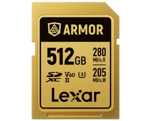 SD  Lexar Armor Gold SDXC 512 GB Class 10 UHS-II/U3 V60 (LSDAMGL512G-RNNNG)