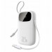 Baseus EnerFill FC31 20000mAh 22.5W ar displeju cyfrowym i 2 wbudowanymi kablami (USB-C + Lightning) - biały