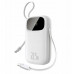 Baseus EnerFill FC31 20000mAh 22.5W ar displeju cyfrowym i 2 wbudowanymi kablami (USB-C + Lightning) - biały
