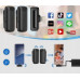 2X MIKROFON KRAWATOWY BEZPRZEWODOWY USB-C + ETUI