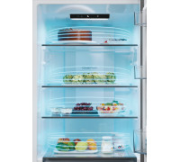Candy ECN2CQTEB186 Refrigerator, E, Freestanding, Combi, Height 185cm, Fridge net 235 L, Freezer net 120 L, Black