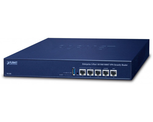 PLANET Enterprise 5-Port ruter Gigabit Ethernet Niebieski
