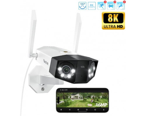 Reolink Kamera Reolink DUO 3 WIFI 4K 16 Mp W750 | kąt widzenia 180 stopni | Detekcja osób i pojazdów | Bezprzewodowa Wifi