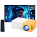 PRZENOŚNY MINI RZUTNIK PROJEKTOR LED FULL HD LAPTOPA TABLETA ZESTAW + PILOT