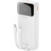 Dudao K15Pro 20000mAh 22.5W PD USB-C / USB-A / wbudowane kable Lightning, USB-C biały