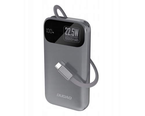 Dudao K31 10000 mAh 22,5W PD with a built-in kablem gray