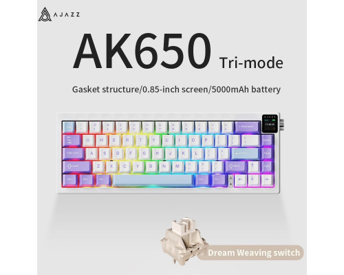 Ajazz   AK650 Dream Weaver Switch Purple-White-Blue-3 model-RGB