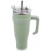 STALOWY THERMAL MUG TERMOS 1200ml Z RĄCZKĄ I SŁOMKĄ ORION 112282 MIĘTOWY