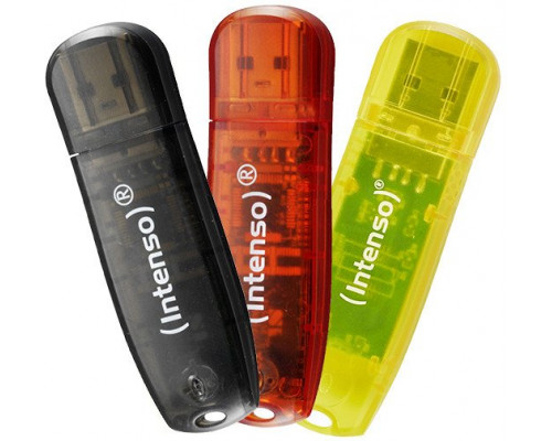 Intenso Rainbow Line 8GB USB Stick 2.0 Multipack x3 bunt