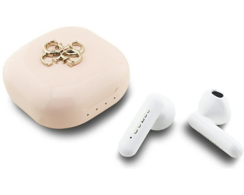 TWS Guess 4G Metal Logo headphones pink