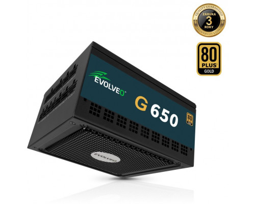 EVOLVEO G650 zdroj 650W, 80+ GOLD, ATX 3.1, aPFC, 140 mm ventilátor