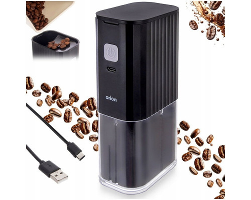 Młynek do Kawy Elektryczny 16 cm USB C Regulacja Ceramiczny ORION