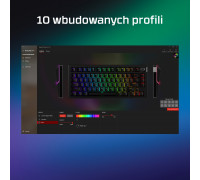 HyperX Alloy Rise 75 -pelinappaimisto HyperX Linear -kytkimet musta