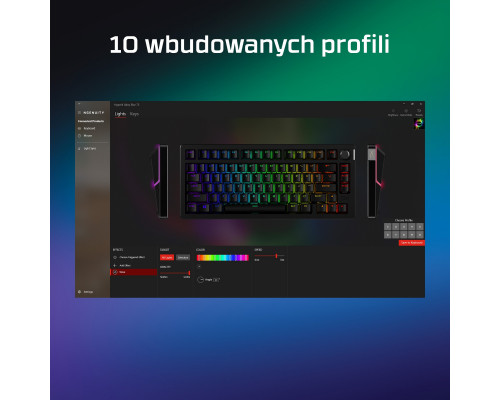 HyperX Alloy Rise 75 -pelinappaimisto HyperX Linear -kytkimet musta