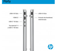 Laptop HP OmniBook 7 AI 14-fr0003nw Intel Core Ultra 5 225U Laptop 35,6 cm (14") 2K 16 GB LPDDR5-SDRAM 512 GB SSD Wi-Fi 6E (802.11ax) Windows 11 Pro AI PC Srebrny