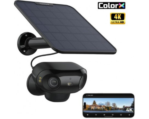 Reolink Kamera Argus 4 PRO CX Black WIFI z panelem 4K 8 Mpx | Detekcja osób, pojazdów i zwierząt | Akumulator | Kamera Bezprzewodowa Wifi